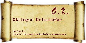 Ottinger Krisztofer névjegykártya