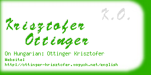 krisztofer ottinger business card